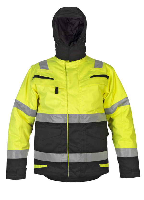 Hyd Mcvc Wproof Hydrowear Matre Multi Cvc Waterproof Arc Parka Jacket - SaturnYellow Black - Customisable Jacket