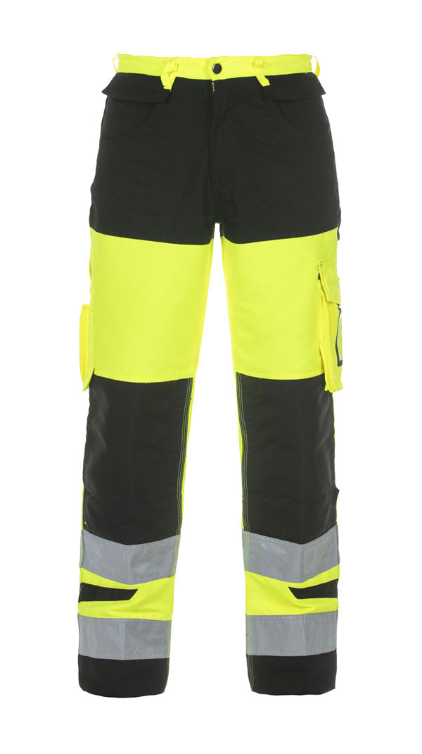 Hyd Trendy Hv Stretch Hydrowear Hertford Hi Vis Two Tone Trousers - SaturnYellow Black - Customisable Trousers