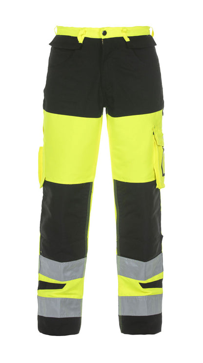 Hyd Trendy Hv Stretch Hydrowear Hertford Hi Vis Two Tone Trousers - SaturnYellow Black - Customisable Trousers
