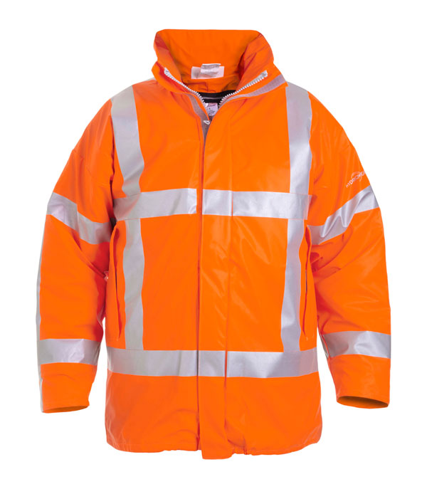 Hyd Fr Ast Multi Hydrowear Norfolk Multi Fire Hi Vis Retardant Anti Static Waterproof Lined Parka Jacket - Orange - Customisable Jacket