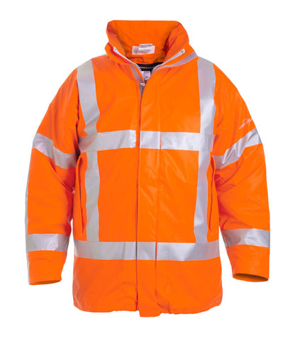 Hyd Fr Ast Multi Hydrowear Norfolk Multi Fire Hi Vis Retardant Anti Static Waterproof Lined Parka Jacket - Orange - Customisable Jacket