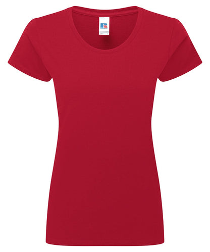 Russell Short Sleeve Europe Womens authentic classic t shirt J180F - Classic Red - Customisable T-Shirts