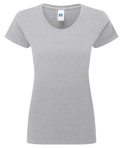 Russell Short Sleeve Europe Womens authentic classic t shirt J180F - Light Oxford - Customisable T-Shirts