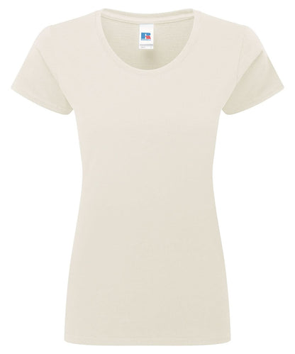 Russell Short Sleeve Europe Womens authentic classic t shirt J180F - Natural - Customisable T-Shirts