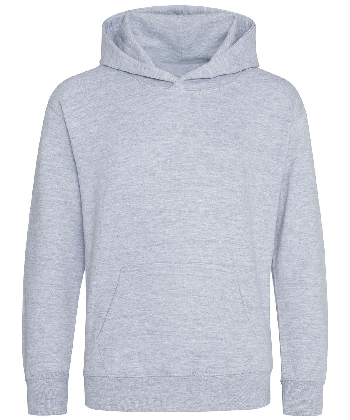 AWDis Just Hoods Kids organic hoodie J201J - Heather Grey - Customisable Hoodies