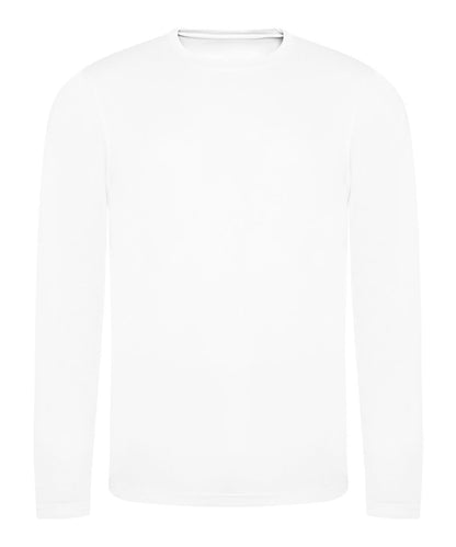 AWDis Just Cool Long sleeve cool T JC002 - Arctic White - Customisable T-Shirts