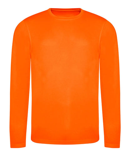 AWDis Just Cool Long sleeve cool T JC002 - Electric Orange - Customisable T-Shirts