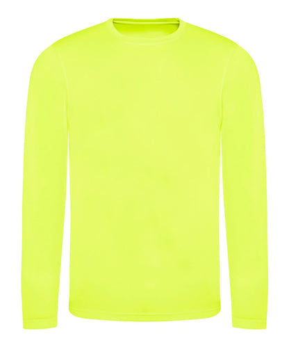 AWDis Just Cool Long sleeve cool T JC002 - Electric Yellow - Customisable T-Shirts