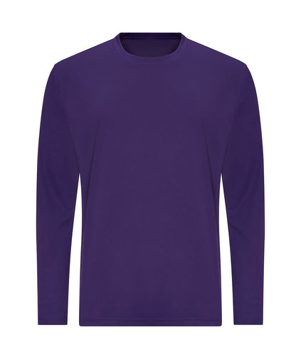 AWDis Just Cool Long sleeve cool T JC002 - Purple - Customisable T-Shirts