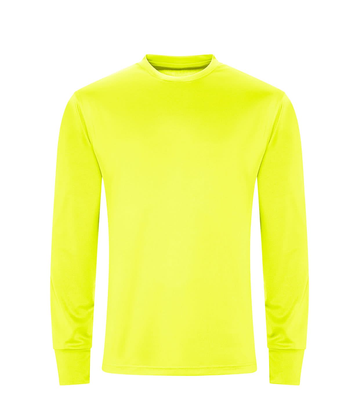 AWDis Just Cool Long sleeve active T JC023 - Electric Yellow - Customisable T-Shirts