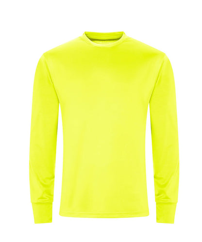 AWDis Just Cool Long sleeve active T JC023 - Electric Yellow - Customisable T-Shirts