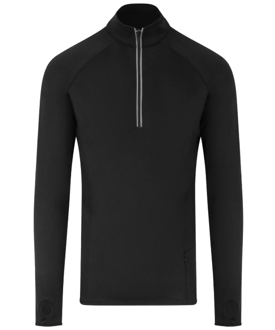 AWDis Just Cool Cool Flex long half zip top JC030 - Jet Black - Customisable Sports Overtops