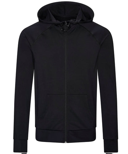 AWDis Just Cool Cool contrast zoodie JC057 - Jet Black - Customisable Hoodies
