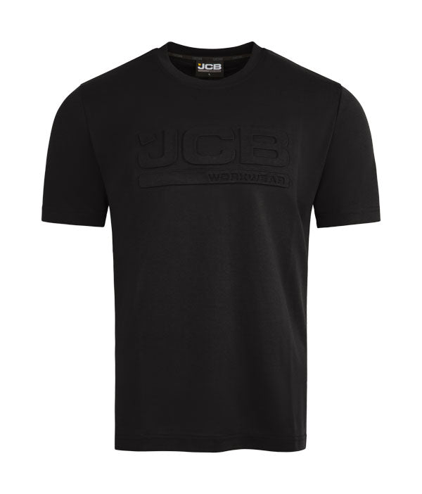 Jcb Workwear Unisex 3 D Embossed T Shirt Jcb014 - Black - Customisable T-Shirt