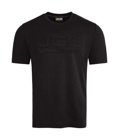Jcb Workwear Unisex 3 D Embossed T Shirt Jcb014 - Black - Customisable T-Shirt