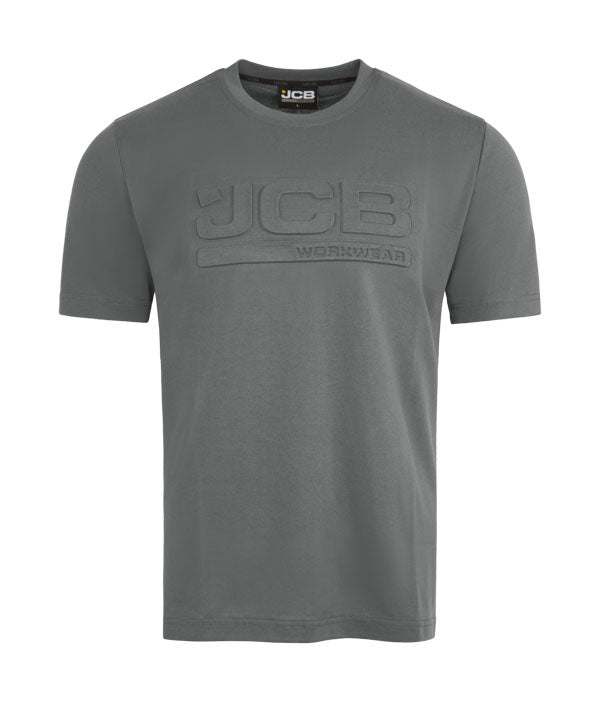 Jcb Workwear Unisex 3 D Embossed T Shirt Jcb014 - Grey - Customisable T-Shirt