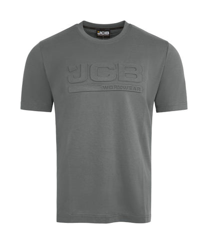 Jcb Workwear Unisex 3 D Embossed T Shirt Jcb014 - Grey - Customisable T-Shirt
