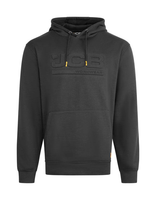 Jcb Workwear Unisex Embossed Hoody Jcb015 - Black - Customisable Sweatshirts