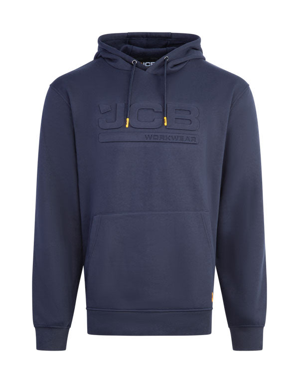 Jcb Workwear Unisex Embossed Hoody Jcb015 - Navy Blue - Customisable Sweatshirts