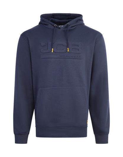 Jcb Workwear Unisex Embossed Hoody Jcb015 - Navy Blue - Customisable Sweatshirts
