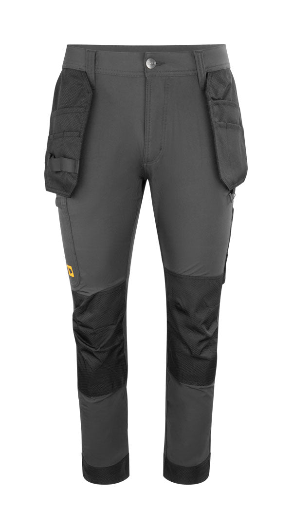 Workwear Mens 4 Way Stretch Holster Pocket Trousers Jcb020 - Dark Shadow - Customisable Trousers