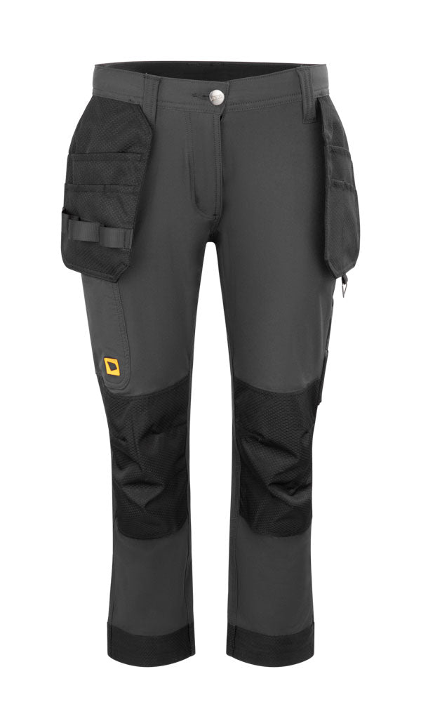 Jcb Workwear Ladies 4 Way Stretch Holster Pocket Trousers Jcb021 Ds - Dark Shadow - Customisable Trousers