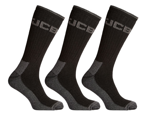 Jcb Workwear Jcb Workwear Heavy Duty Work Socks - Black 6-11 - Customisable Socks