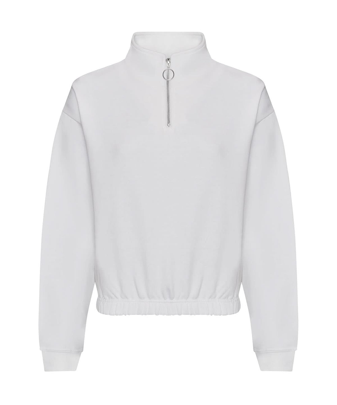 AWDis Just Hoods Womens cropped zip sweat JH037 - Arctic White - Customisable Sweatshirts