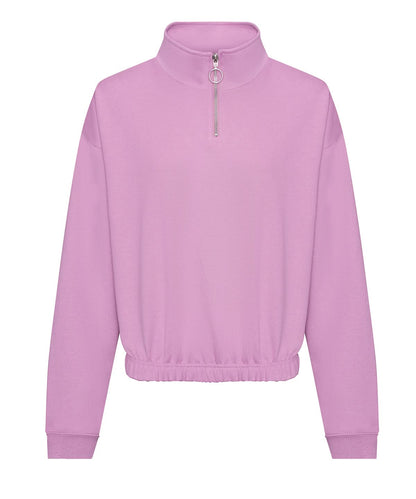 AWDis Just Hoods Womens cropped zip sweat JH037 - Lavender - Customisable Sweatshirts