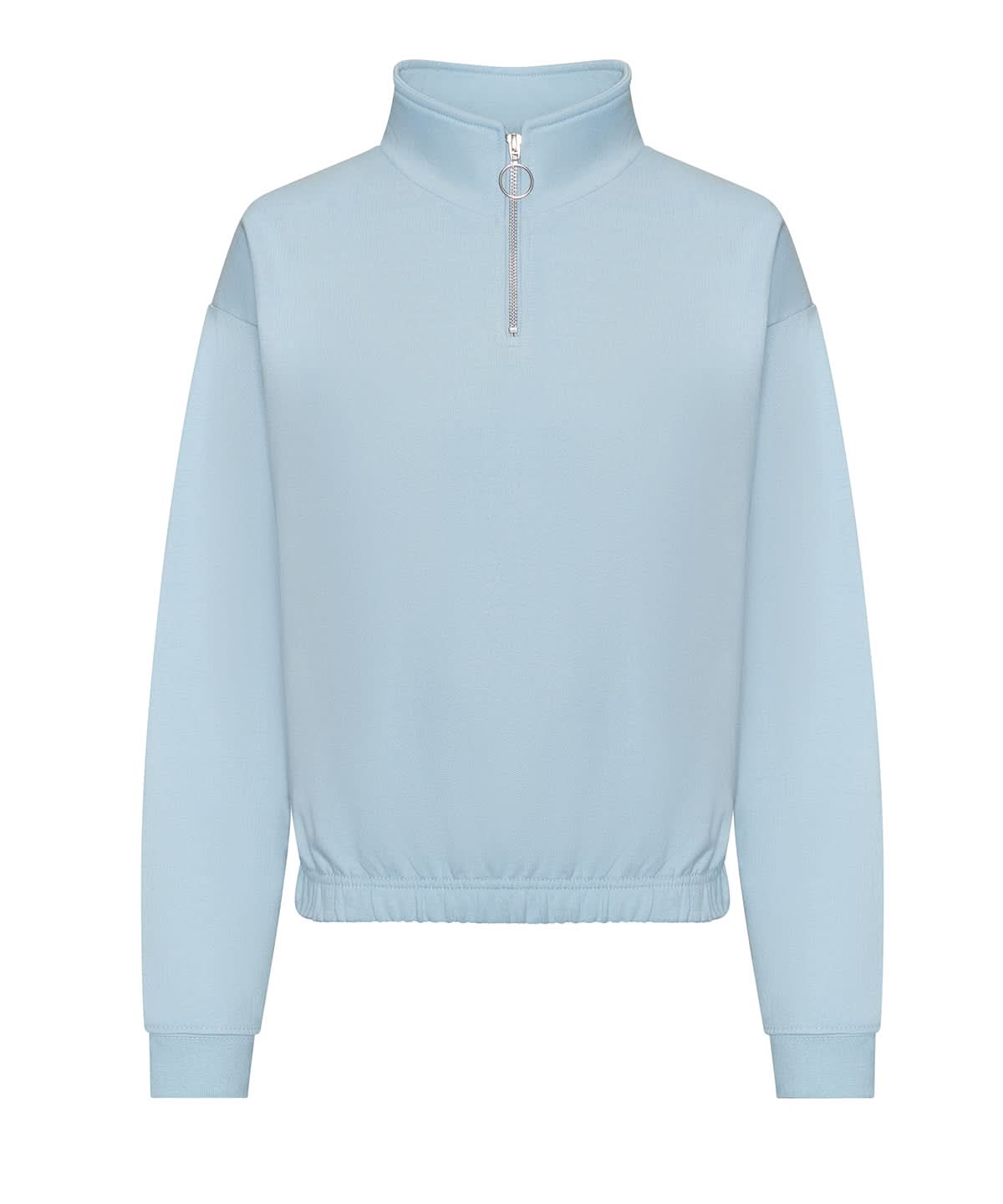 AWDis Just Hoods Womens cropped zip sweat JH037 - Sky Blue - Customisable Sweatshirts