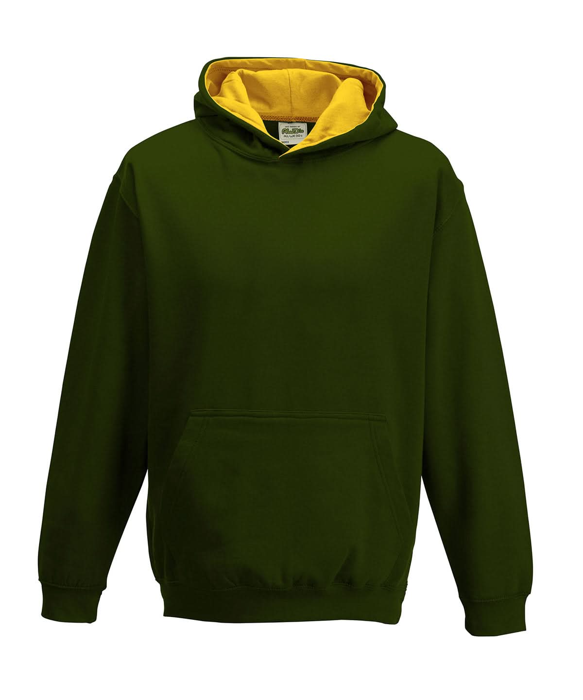 AWDis Just Hoods Kids varsity hoodie JH03J - Forest Green Gold - Customisable Hoodies
