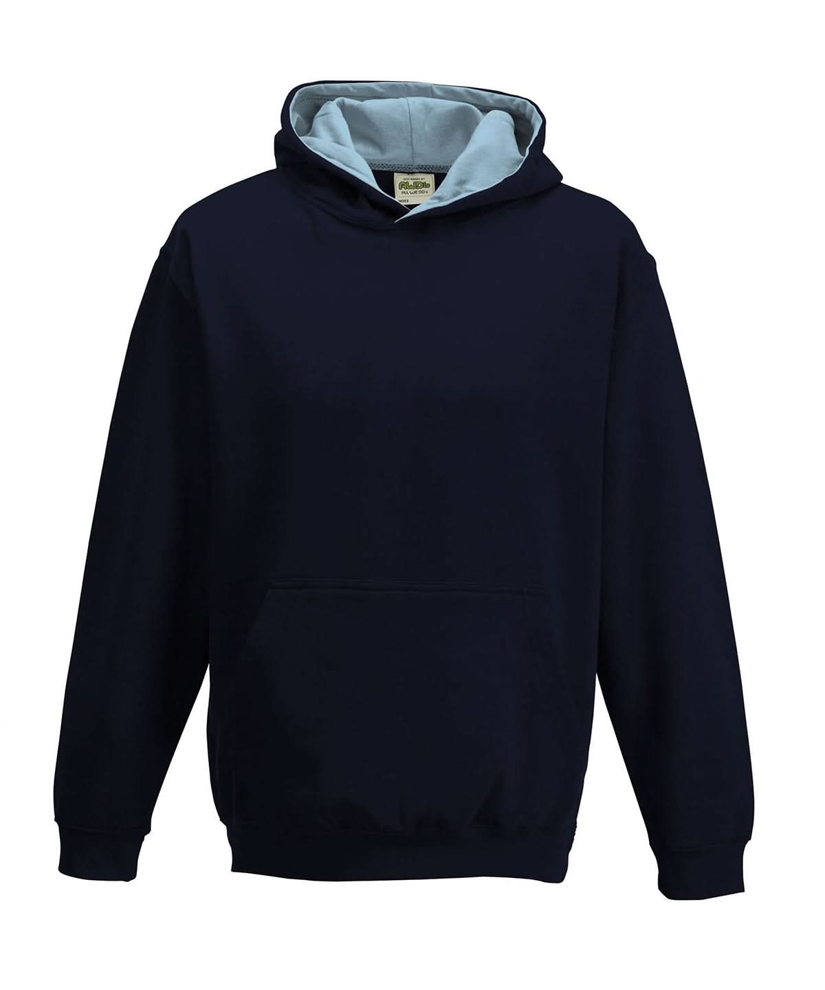 AWDis Just Hoods Kids varsity hoodie JH03J - New French Navy Sky Blue - Customisable Hoodies
