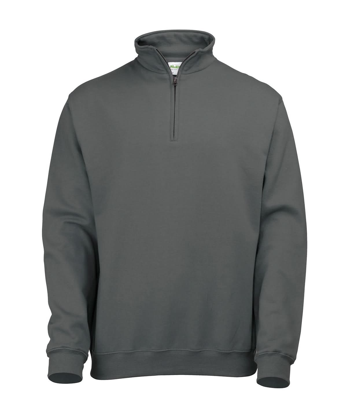 AWDis Just Hoods Sophomore zip sweatshirt JH046 - Charcoal - Customisable Sweatshirts