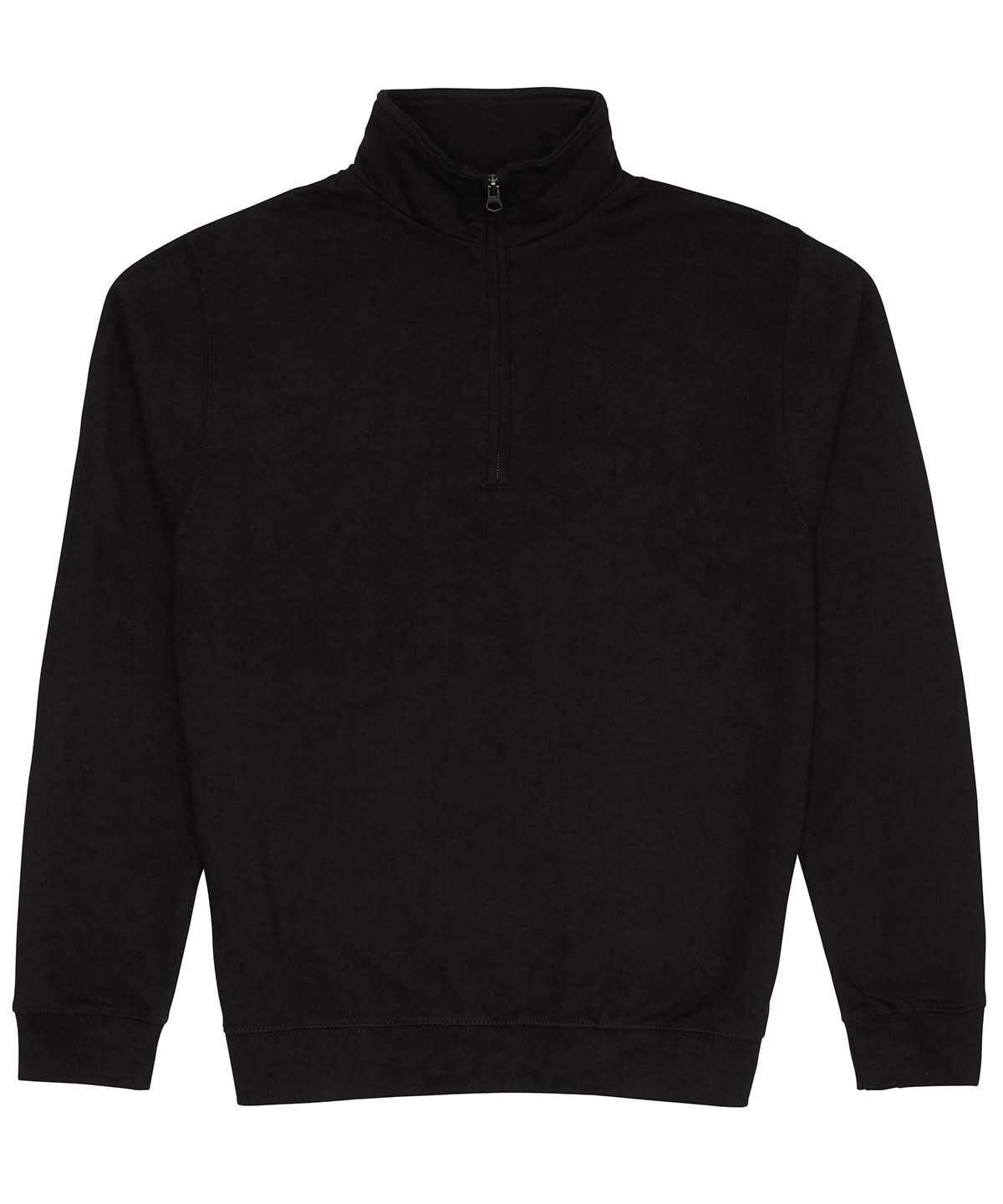 AWDis Just Hoods Sophomore zip sweatshirt JH046 - Deep Black - Customisable Sweatshirts