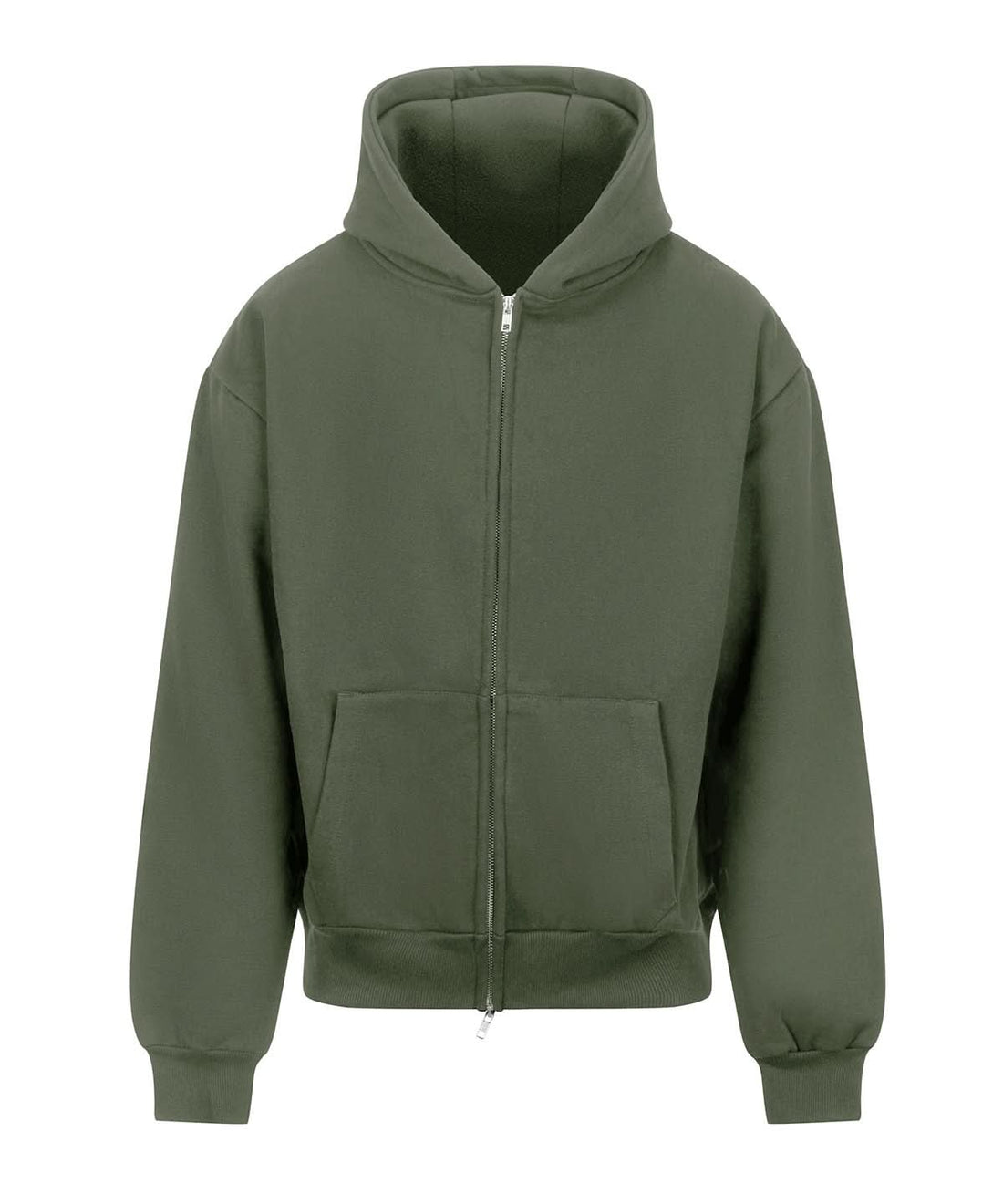 AWDis Just Hoods Signature heavyweight zoodie JH125 - Earthy Green - Customisable Hoodies