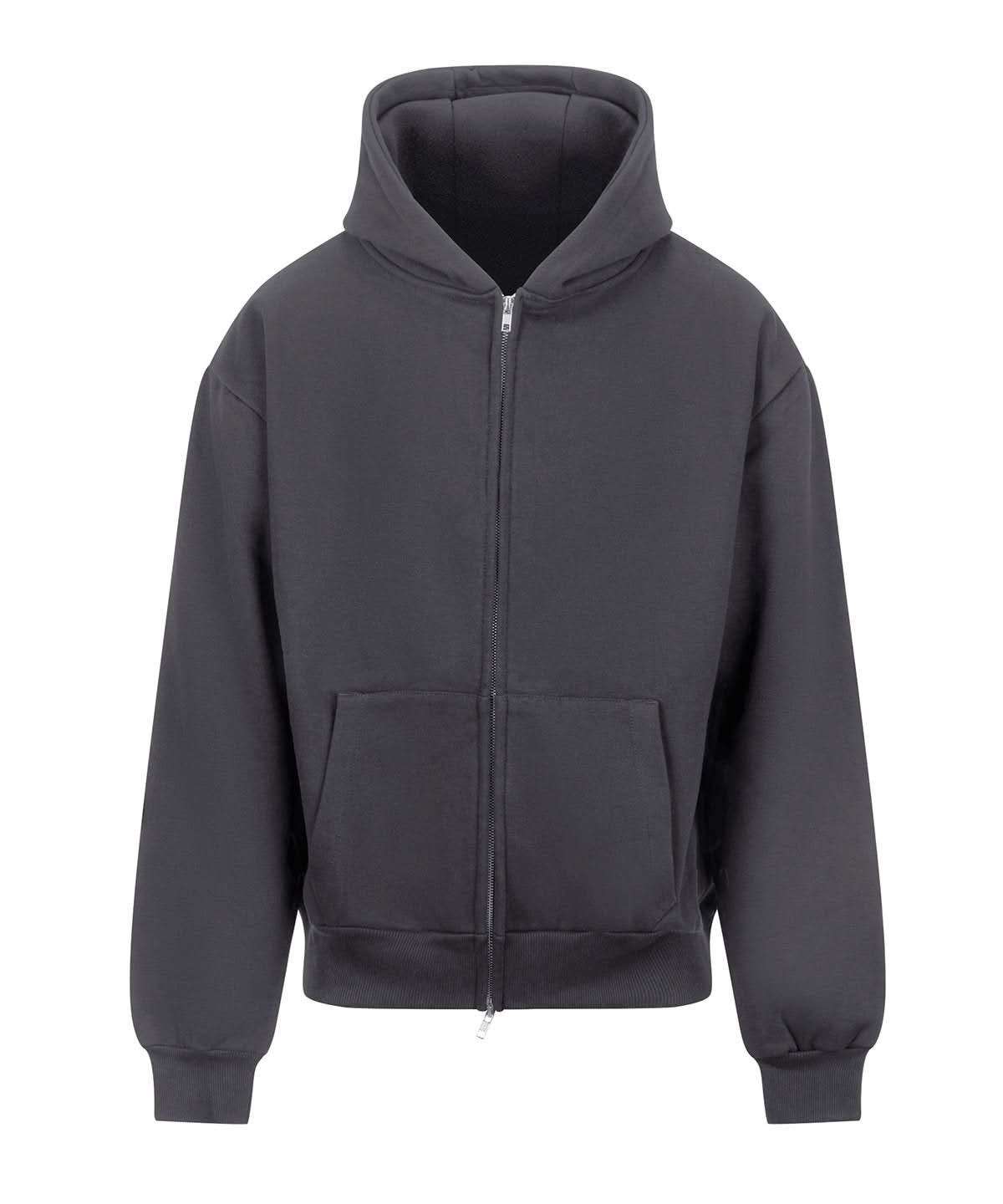 AWDis Just Hoods Signature heavyweight zoodie JH125 - Solid Charcoal - Customisable Hoodies