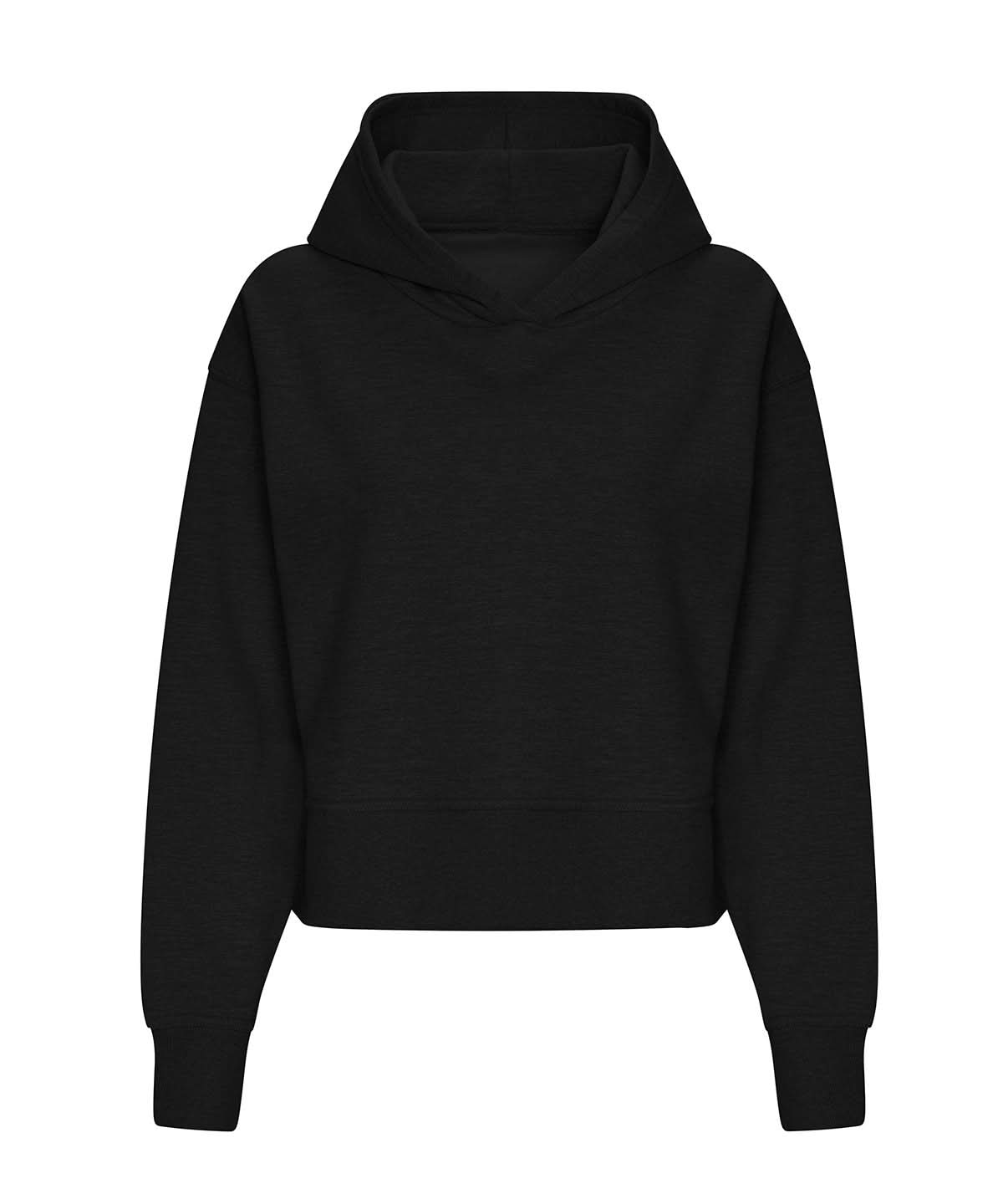 AWDis Just Hoods Womens relaxed hoodie JH305 - Deep Black - Customisable Hoodies