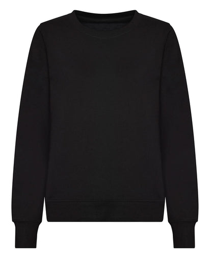 AWDis Just Hoods Womens AWDis sweat JH30F - Deep Black - Customisable Sweatshirts