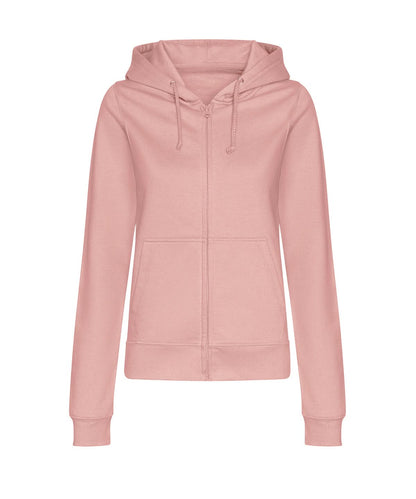 AWDis Just Hoods Womens college zoodie JH50F - Dusty Pink - Customisable Hoodies
