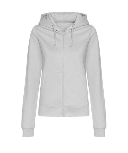 AWDis Just Hoods Womens college zoodie JH50F - Heather Grey - Customisable Hoodies
