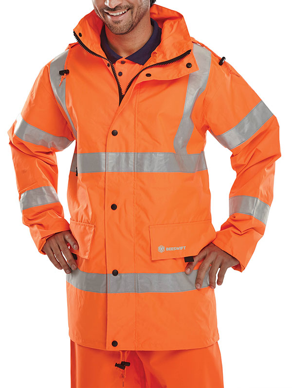 Beeswift Jubilee Hi Vis Jacket - Orange - Customisable Jackets