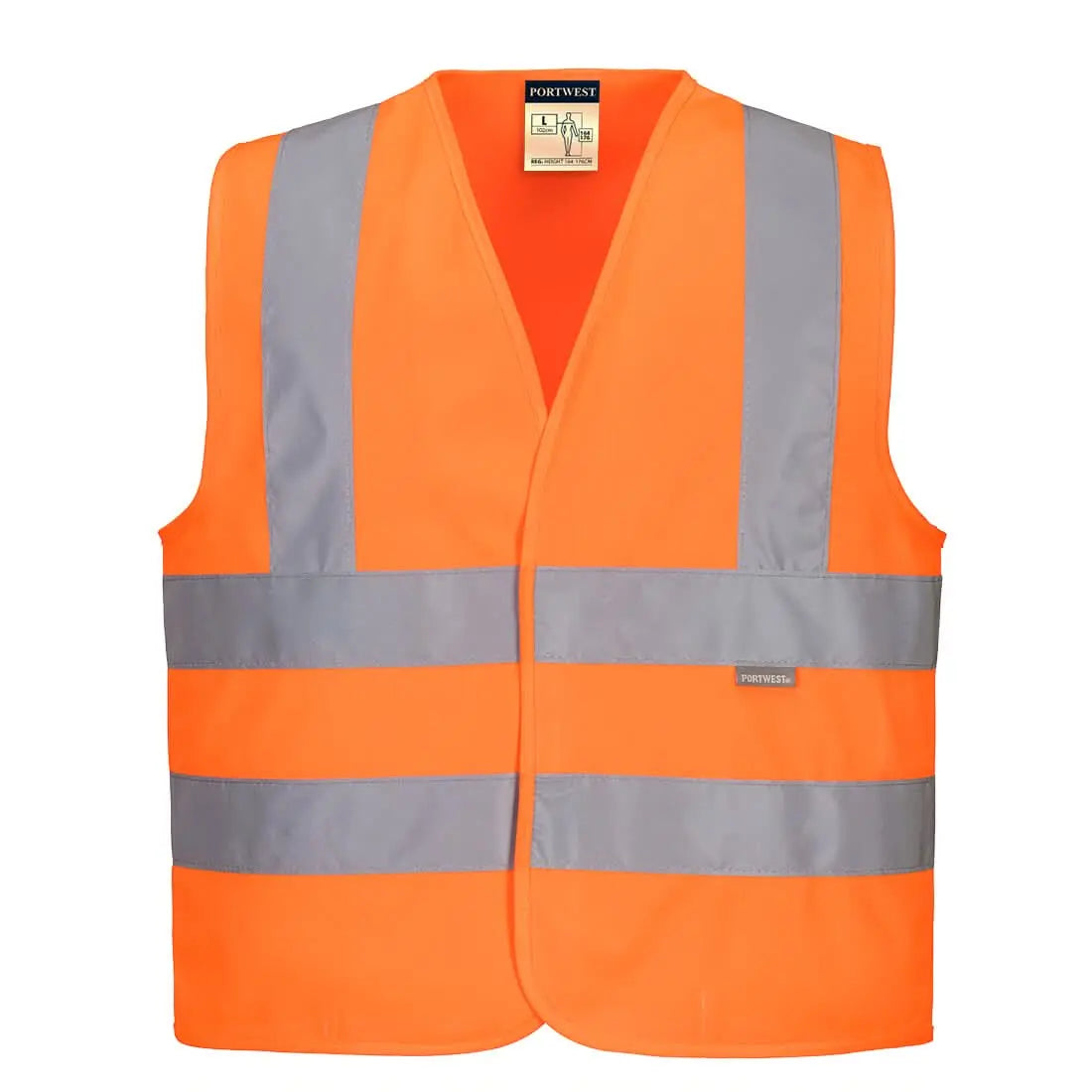 Hi Vis Junior Band And Brace Vest Jn14 - Orange - Customisable Vests