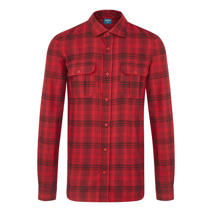 Ka3 Check Shirt Ka307 - Red - Customisable Shirts