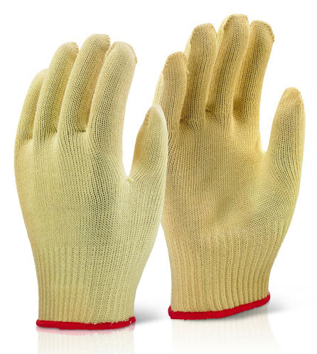 Beeswift Reinforced Medium Weight Gloves - Yellow - Customisable Cut Resistant