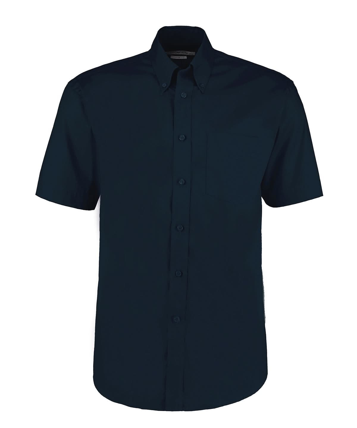 Kustom Kit Corporate Oxford shirt short sleeved classic fit Dark Navy KK109 - Dark Navy - Customisable Shirts