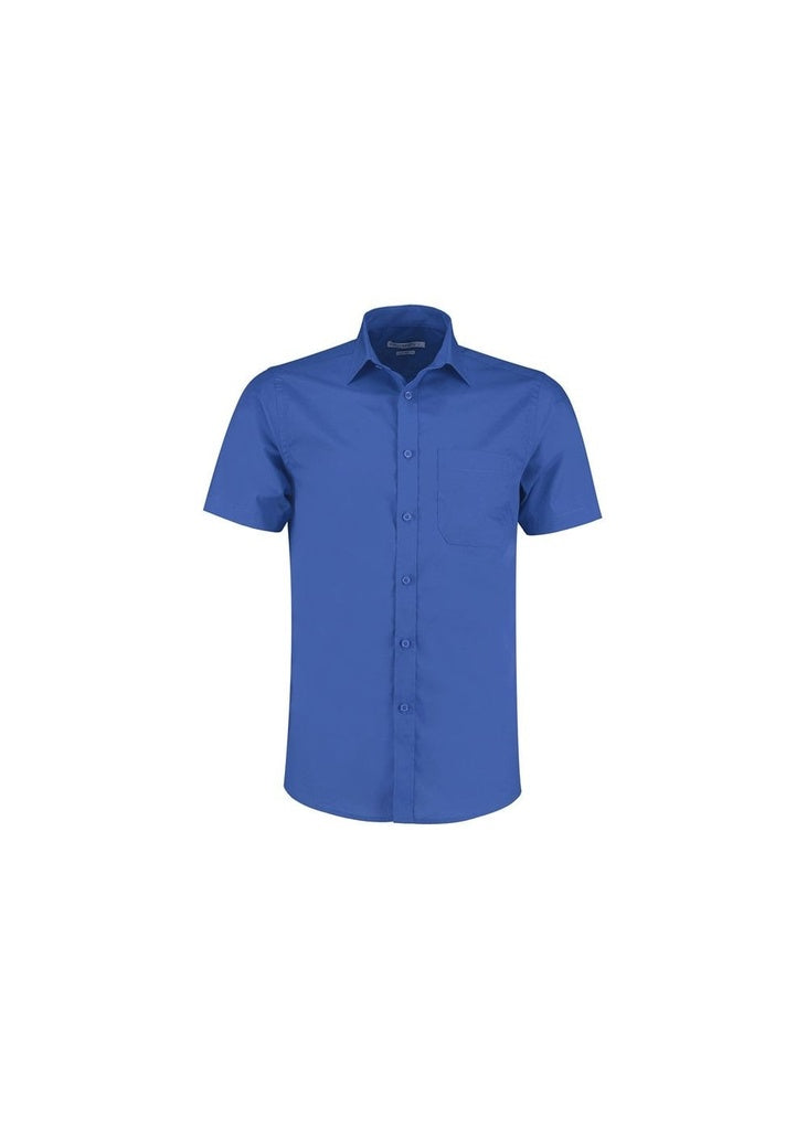 Kustom Kit Mens SS Tailored Poplin Shirt KK141 - Royal Blue - Customisable Corporate Wear