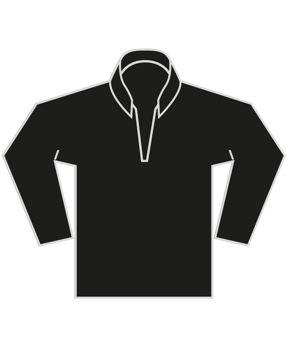 Kustom Kit Regular fit 14 zip piqu sweatshirt KK339 - Black - Customisable Sweatshirts