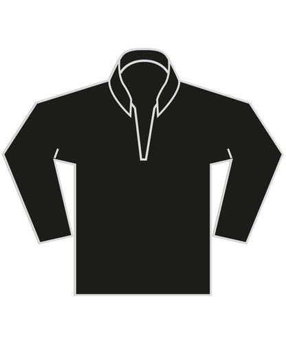 Kustom Kit Regular fit 14 zip piqu sweatshirt KK339 - Black - Customisable Sweatshirts