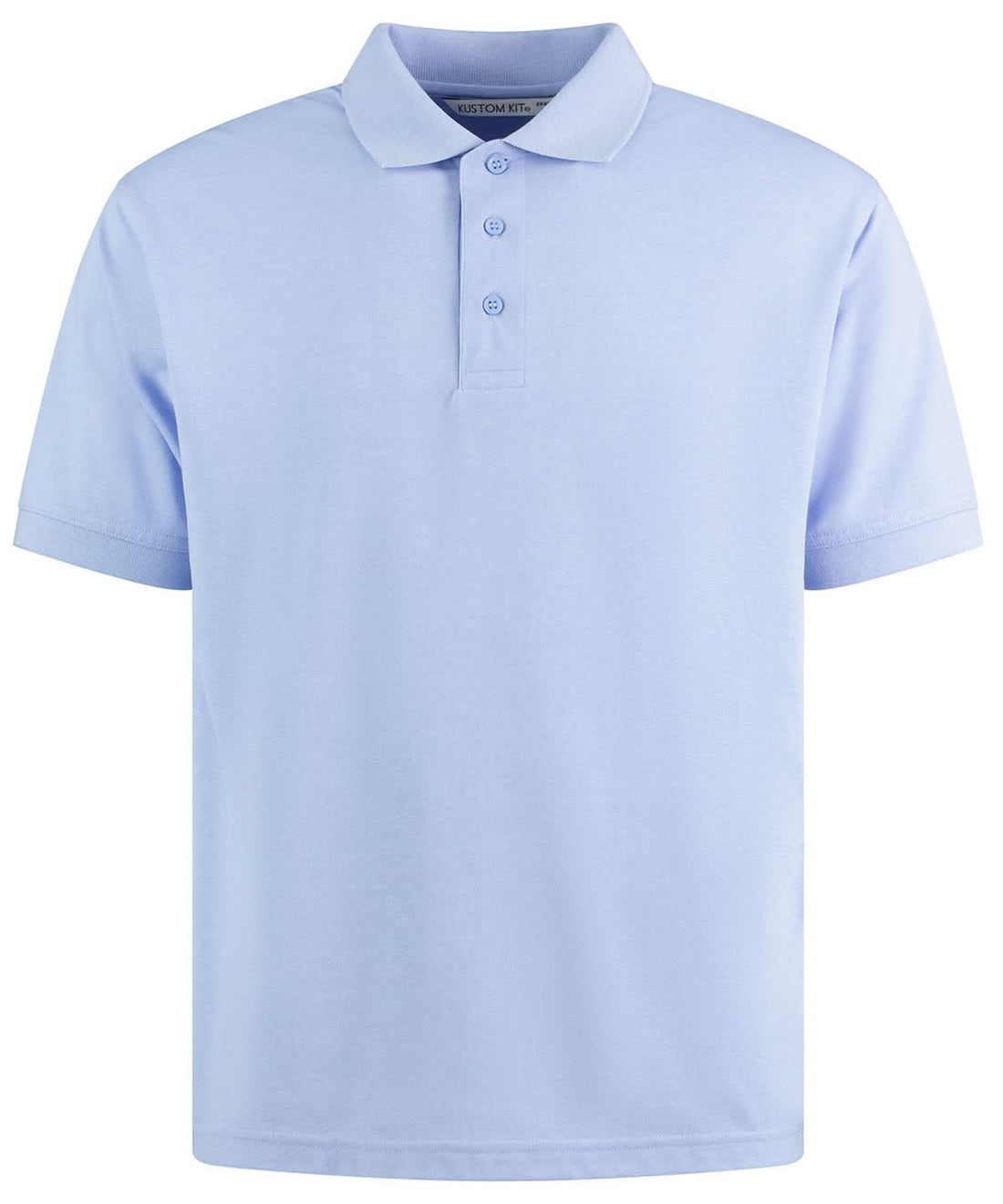 Kustom Kit Klassic polo with Superwash 60Cclassic fit Light Heather Blue KK403 - Light Heather Blue - Customisable Polos