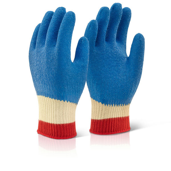 Beeswift Reinforced Latex Gloves Full Cuff - Blue - Customisable Cut Resistant